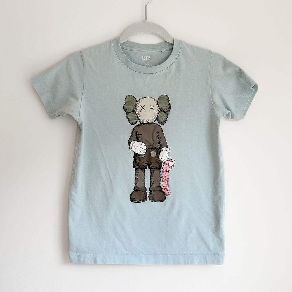 Uniqlo x KAWS Light Blue Kids Short Sleeve Tee